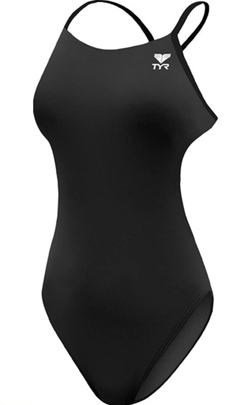 TYR Cutoutfit Women’s One Piece Swimsuit Black Size 38 Athletic Swimwear MSRP $6